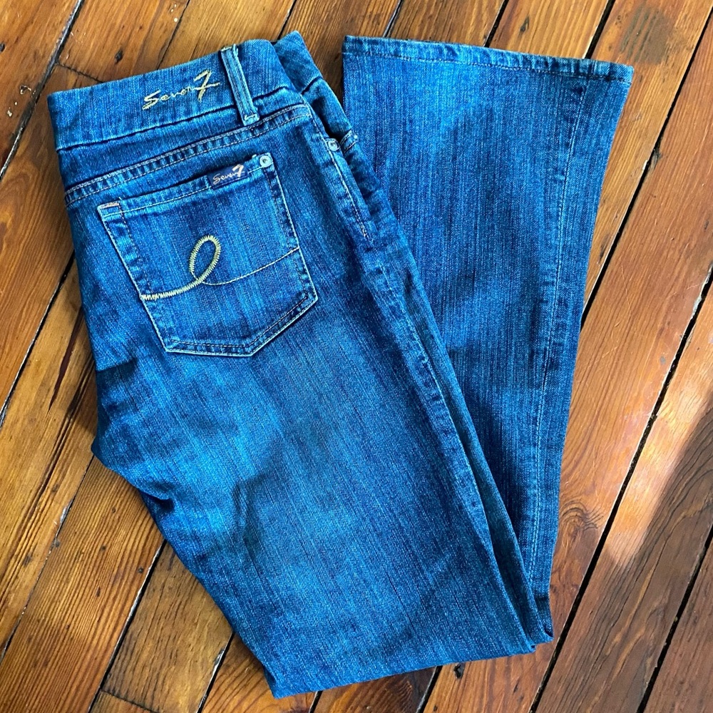 Seven7 Dark Wash Bootcut Stretch Jeans Size 31